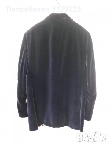 Gerano blue velvet jacket 52, снимка 3 - Якета - 38874855