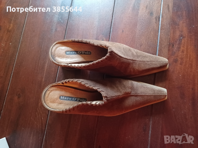 Чехли естествен велур Marc O Polo, снимка 4 - Сандали - 44595256