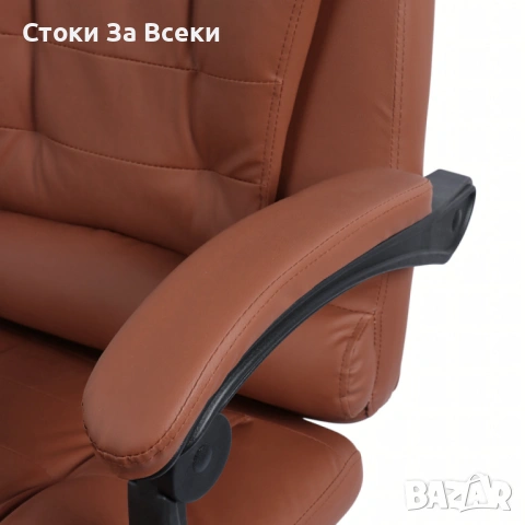 Ергономичен офис стол от еко кожа с лумбална опора, снимка 6 - Столове - 53139585