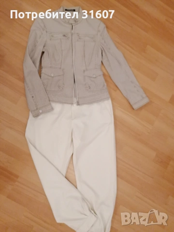 Бял дамски панталон Massimo Dutti