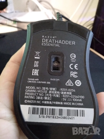 Гейминг мишка Razer - DeathAdder Essential, оптична, черна, снимка 4 - Клавиатури и мишки - 52513005