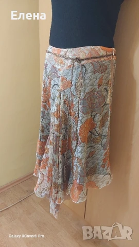 Пола mins. 100%коприна. размер М/S., снимка 7 - Поли - 50496753