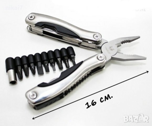 USA Тактически клещи 9 елемента +калъф колан функционални Туризъм/Лов, снимка 3 - Клещи - 37643034