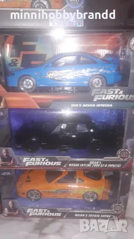 Toyota Supra Nissan Skyline 2000 Gt-R  Acura Integra Nissan Skyline Gt-R R34 Jada 1.24 , снимка 3 - Колекции - 48681775