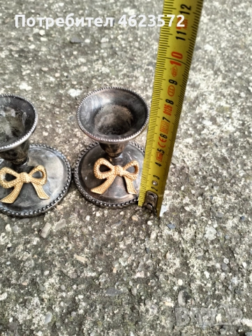 Посребрени свещници, снимка 2 - Антикварни и старинни предмети - 52662051