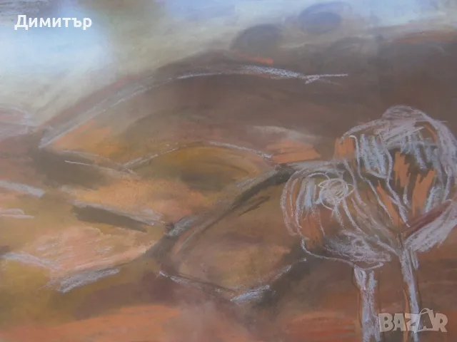 Пейзаж,пастел К.Тасева, снимка 3 - Картини - 55852238