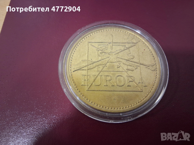 медал/плакет екю евро, EUROPA 1996, снимка 2 - Нумизматика и бонистика - 54114219