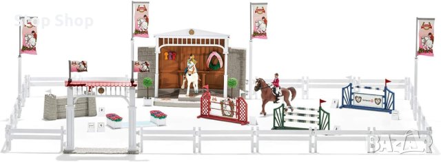 Schleich 42338 Игрален комплект Horse Club Коне конен клуб - Голям турнир по езда с коне, снимка 8 - Конструктори - 44325089