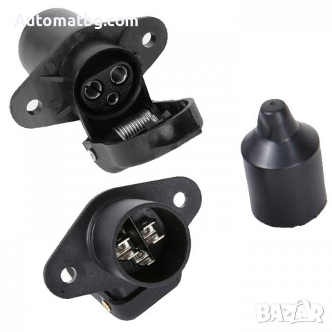 Букса за ремарке Automat, Женска, 3 PIN, 68mm, 6-24V, Черен, снимка 3 - Аксесоари и консумативи - 38579077