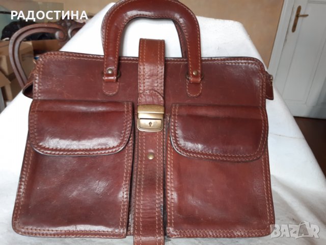 Италианска чанта от естествена кожа, снимка 1 - Чанти - 29735245