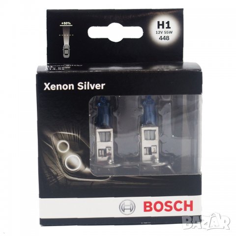 BOSCH H1 Xenon Silver 12V халогенни крушки, снимка 2 - Аксесоари и консумативи - 28275296