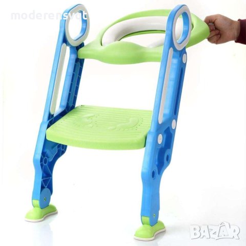 Детски тоалетен адаптер/седалка със стълба, снимка 4 - За банята - 44340759