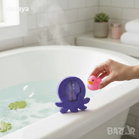6259 Детски термометър за баня октопод измерва температурата на водата, снимка 2 - За банята - 52186592