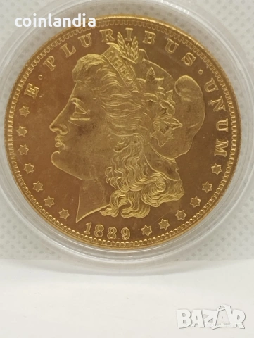 позлатена монета репродукция 