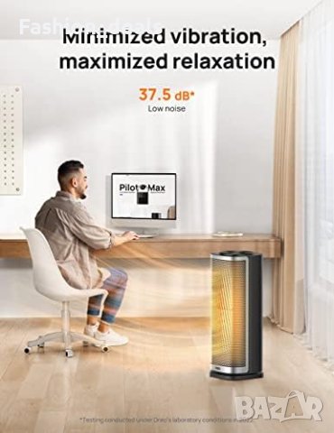 Нов 16 инча електрически нагревател с термостат 1800W безшумен керамичен вентилатор за дома , снимка 5 - Други стоки за дома - 42394710