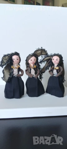 Кукла сувенир - ръчно изработена дървена кукла с национална носия  - "Панагюрка" 