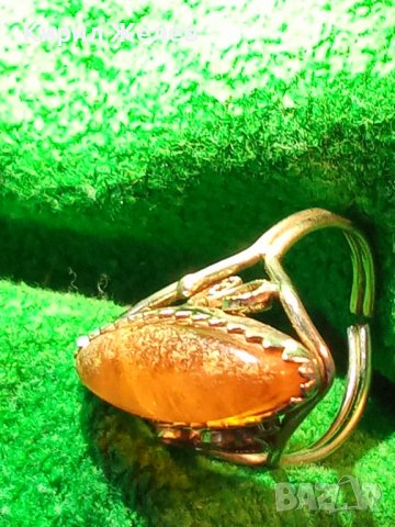 СТАР РУСКИ ПОСРЕБРЕН ФИЛИГРАНЕН КЕХЛИБАРЕН РЕТРО ПРЪСТЕН с ШЛИФОВАН БАЛТИЙСКИ КЕХЛИБАР 36470, снимка 13 - Антикварни и старинни предмети - 39677259