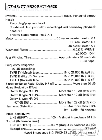 Касетен дек  Pioneer CT-S820S, снимка 11 - Декове - 52482473