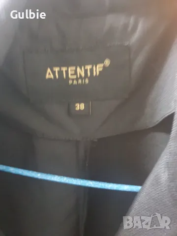 Дамски черен тренч, снимка 3 - Якета - 49928568