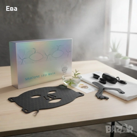 LED Маска за лице със 7 светлинни режима - Домашна фототерапия за по-чиста и спокойна кожа, снимка 6 - Козметика за лице - 53253535