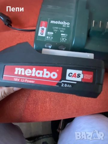 Комплект батерия и зарядно устройство METABO GAS 18V SC 30, снимка 5 - Други инструменти - 52990304