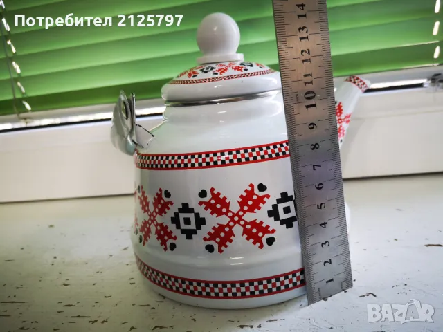 Емайлиран чайник, снимка 1