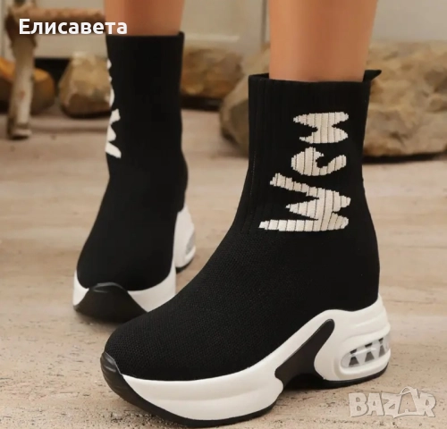 Дамски модерни кецове на платформа , снимка 1