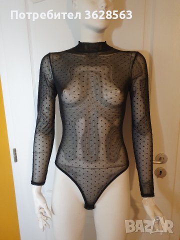 Дамско прозрачно боди, снимка 1 - Блузи с дълъг ръкав и пуловери - 42883601