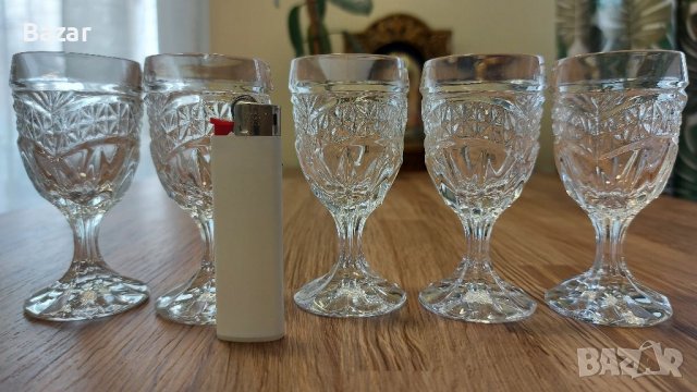 5 малки кристални чаши, снимка 4 - Чаши - 37746890