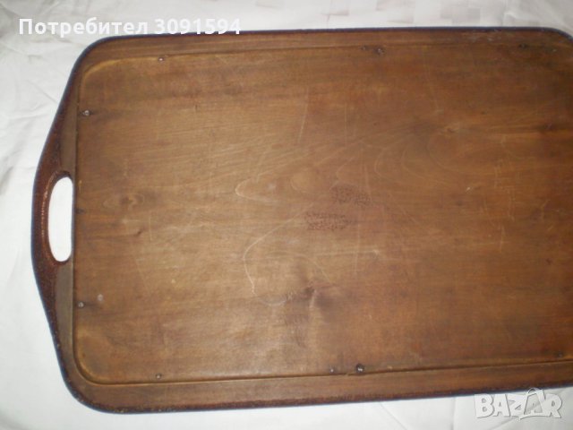 Стар Дървен Поднос За Сервиране Пирография, снимка 6 - Антикварни и старинни предмети - 35020568