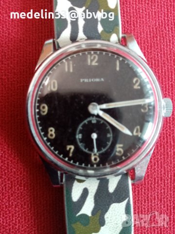 PRIORA Swiss Military Vintage 1930г. 17 rubis, механичен часовник, снимка 3 - Антикварни и старинни предмети - 42258234