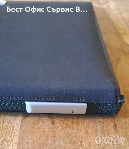 папка луксозна за документи черен с тъмно зелено с цип Марксман Marksman А4, снимка 3 - Ученически пособия, канцеларски материали - 52317894