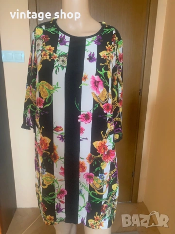 Копринена пъстра рокля Juice Couture, снимка 4 - Рокли - 53900575