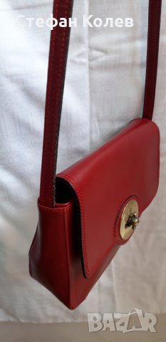 Чанта Естествена кожа , Бордо с Дълга дръжка , снимка 4 - Чанти - 31204251