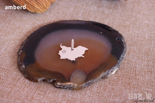 Сребърен медальон - "Обичам България", снимка 6 - Колиета, медальони, синджири - 18945279