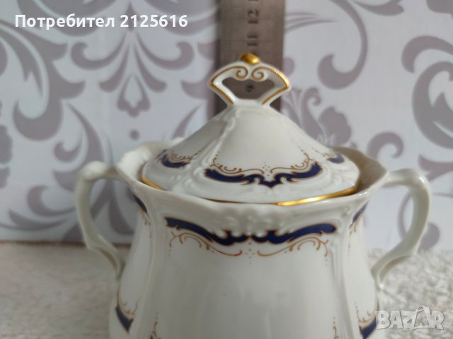 Баварски порцеланов сервиз за чай десерт в топ състояние, снимка 7 - Сервизи - 42733335
