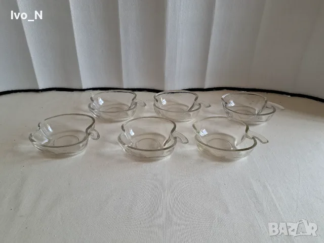 Стъклени купички-"ябълка"-6 броя.