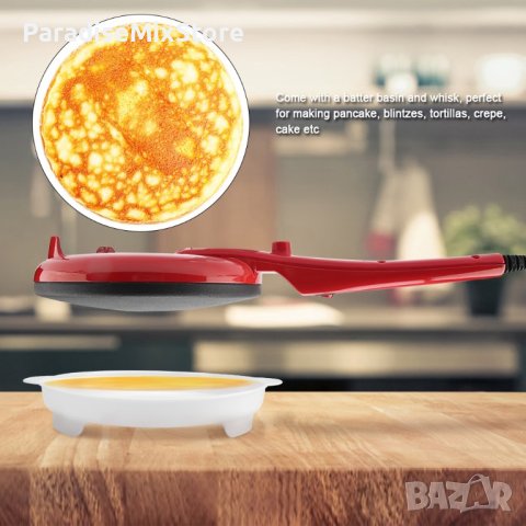 Електрически тиган за палачинки и пролетни рулца. Диаметър - 200 мм.л, снимка 4 - Гофретници - 42761232