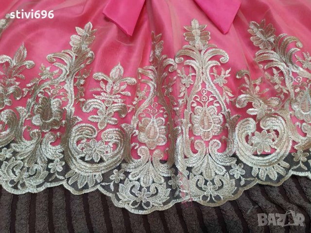 Детска рокля  розова бродерия размер 150 -  Ново.., снимка 8 - Детски рокли и поли - 29483931