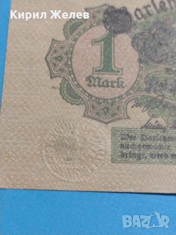 Рядка банкнота една марка 1914 година Германия с червен печат за колекция - 18857, снимка 5 - Нумизматика и бонистика - 31186574