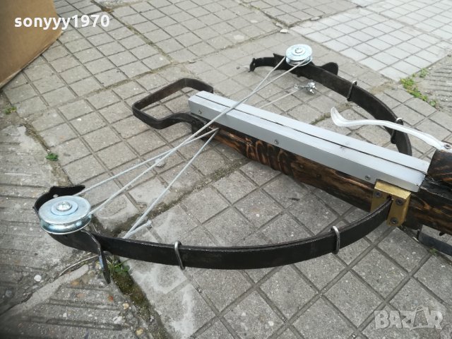 арбалет дърво/метал-84х52см-антик 0903211756, снимка 8 - Антикварни и старинни предмети - 32098168