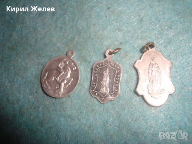3 СТАРИ СРЕБЪРНИ или ПОСРЕБРЕНИ РЕДКИ КАТОЛИЧЕСКИ ИКОНКИ ДВУСТРАННИ РЕЛЕФНИ 26082, снимка 10 - Антикварни и старинни предмети - 35032416