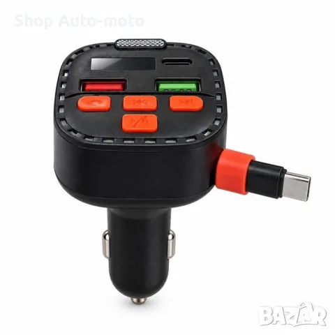 FM трансмитер Automat-С Bluetooth, LED дисплей с волтметър, снимка 3 - Аксесоари и консумативи - 56545046