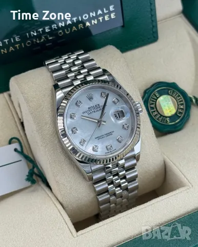 Rolex Datejust 36m (31mm) Steel MOP Dial Diamond Automatic Дамски Различни Варианти, снимка 4 - Дамски - 48183299