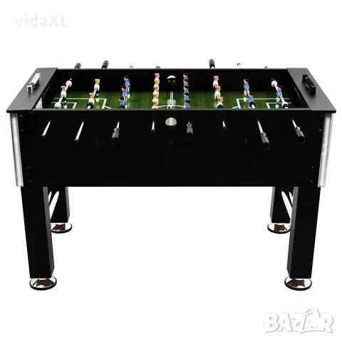 vidaXL Футболна маса, стомана, 60 кг, 140x74,5x87,5 см, черна（SKU: 91438）, снимка 2 - Джаги - 56145915