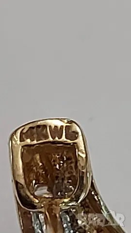            Златни обеци с брилянти , снимка 3 - Обеци - 47560666