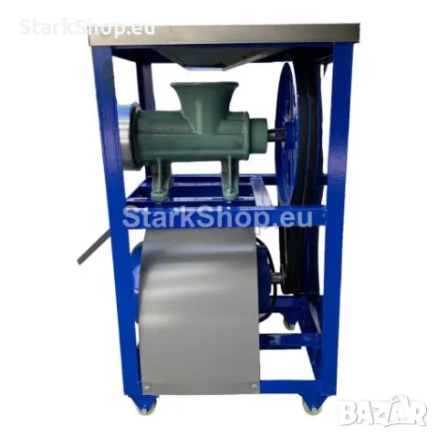 Професионална Чугунена Месомелачка Румънска №32 с Руски Електромотор с Двоен Ремък + Плот, снимка 5 - Други инструменти - 50394810