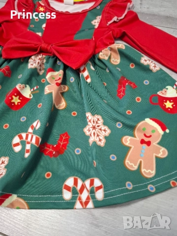Коледна рокличка 6-9месеца, снимка 3 - Бебешки рокли - 51986292