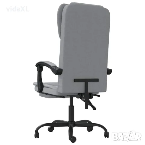 vidaXL Наклоняем офис стол, светлосив, текстил, снимка 5 - Столове за офис - 56147209