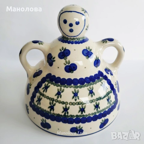 Полски керамичен купол за сирене (cheese lady), Ceramika Artystyczna., снимка 4 - Други ценни предмети - 54211029